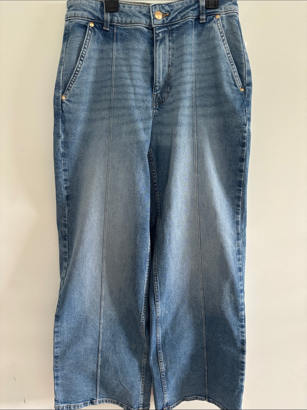 Michael Kors Light Blue Carmen Wide-Leg Jeans